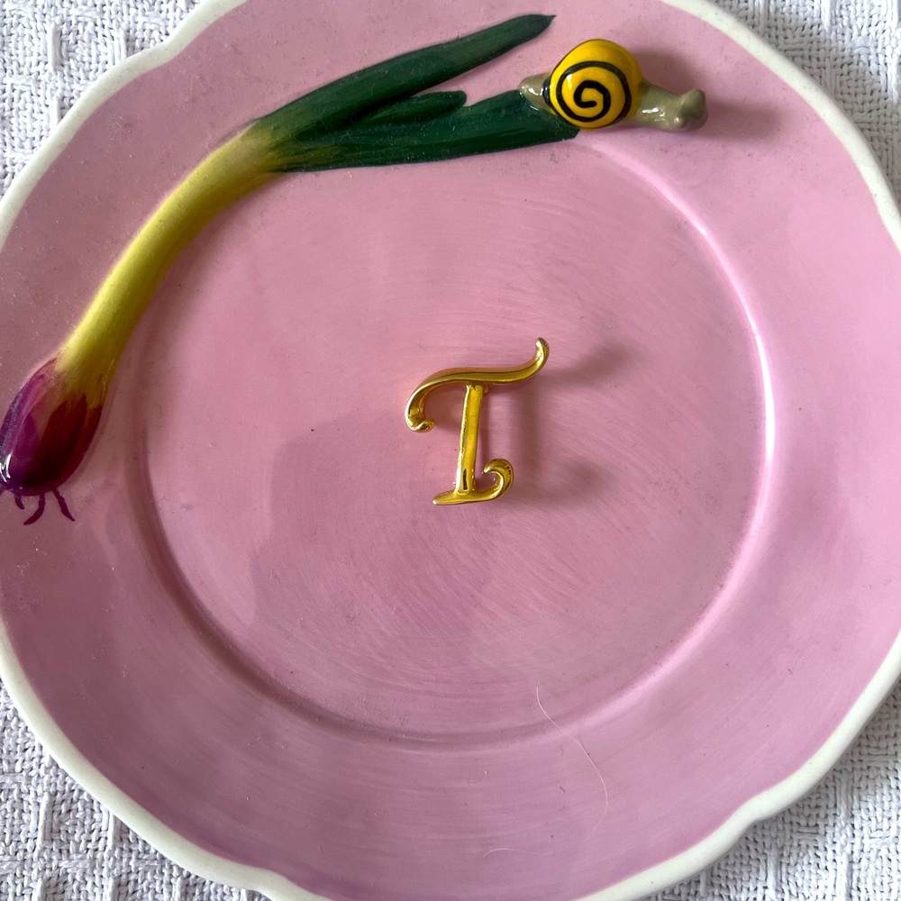 Golden ‘T’ Brooch